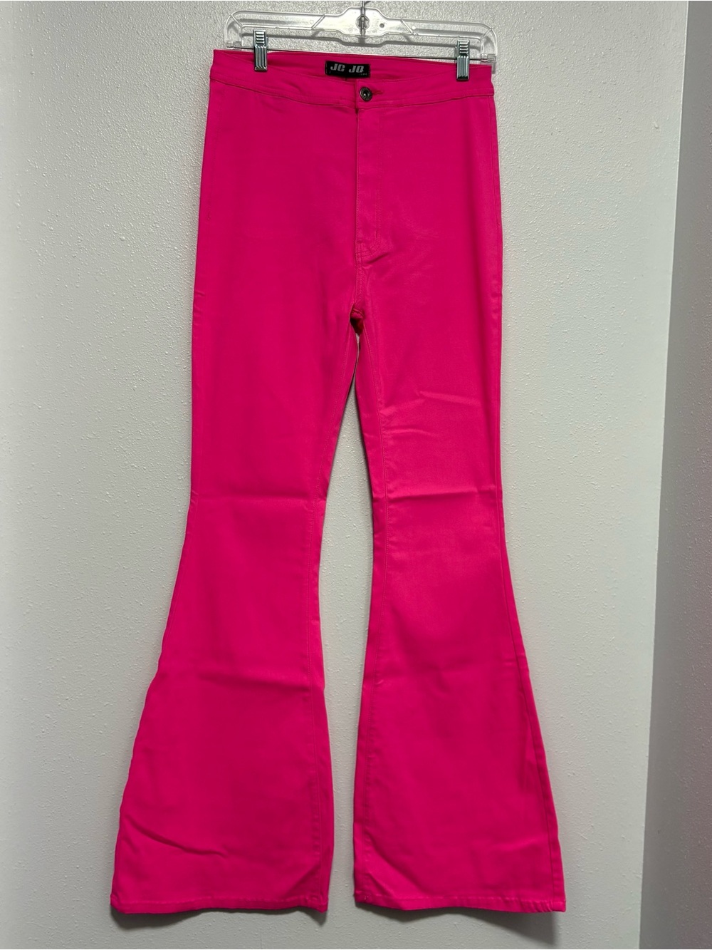 NWT JC&JQ Neon Pink Flare Bell Bottom Pants XL